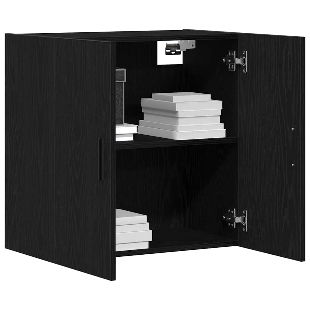 vidaXL Ντουλάπα τοίχου 60 x 31 x 60 εκ. Επεξεργασμένο Ξύλο Μαύρη Οξυά