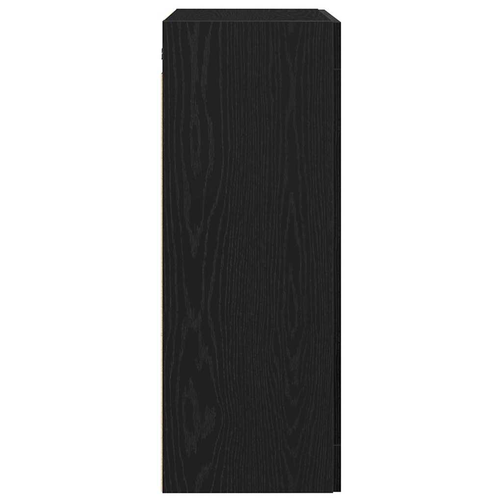 vidaXL Ντουλάπα τοίχου Επιτοίχιο Μαύρη Οξυά 69,5 x 34 x 90 εκ.