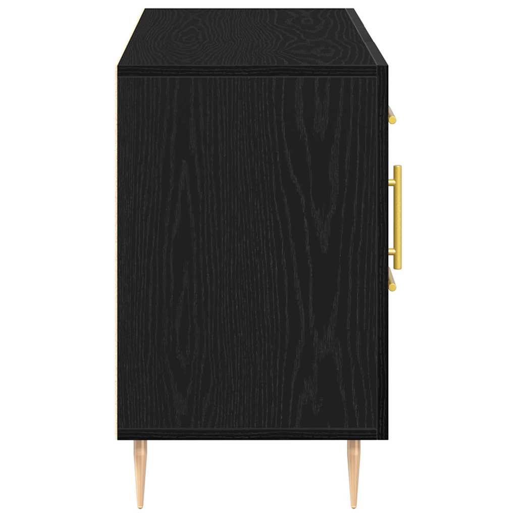 vidaXL Πλαϊνό γραφείο Μαύρη δρυς 100 x 36 x 60 εκ. Επεξεργασμένο ξύλο