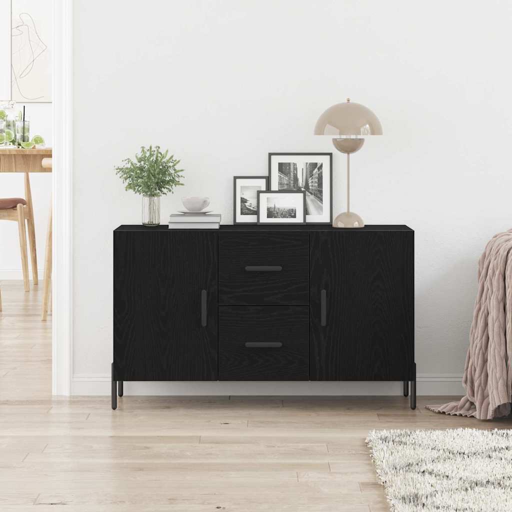 vidaXL Πλαϊνό γραφείο Μαύρη δρυς 100 x 36 x 60 εκ. Επεξεργασμένο ξύλο