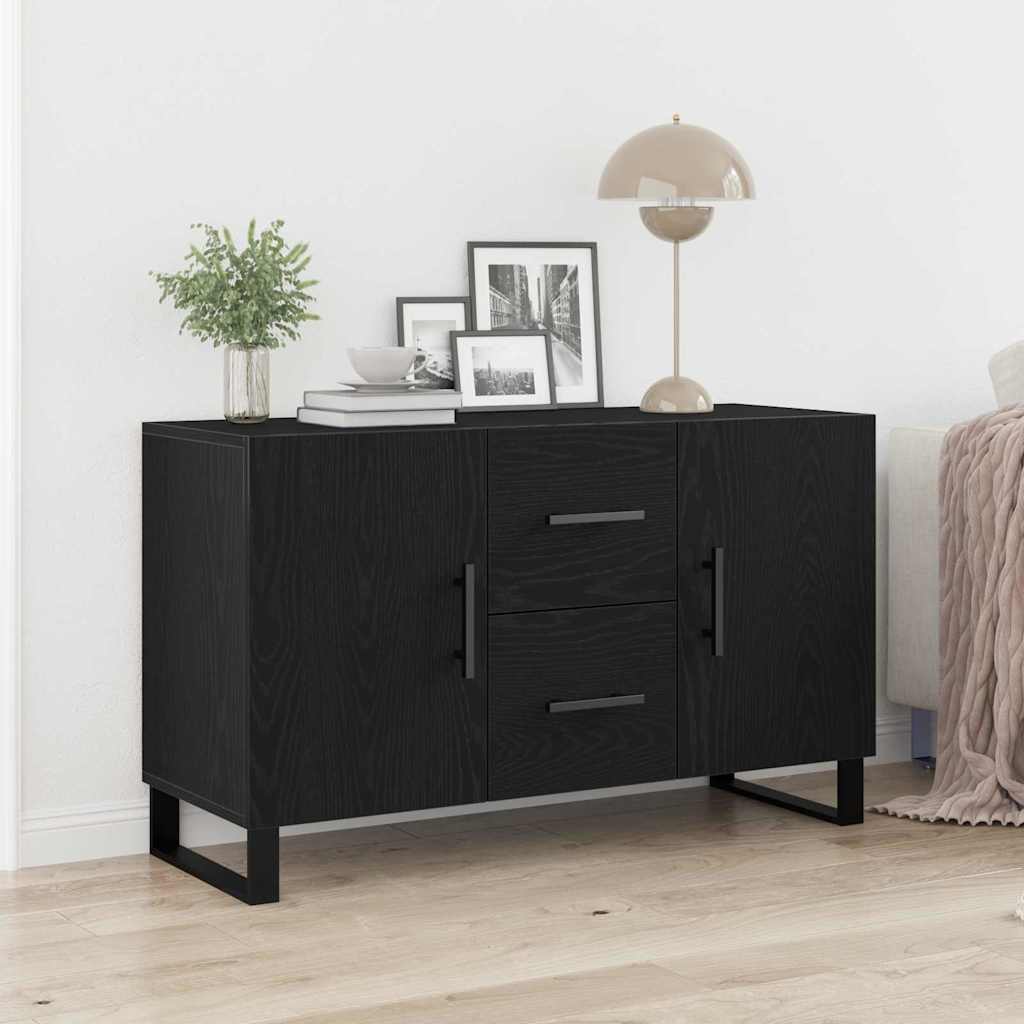 vidaXL Πλαϊνό γραφείο Μαύρη δρυς 100 x 36 x 60 εκ. Επεξεργασμένο ξύλο
