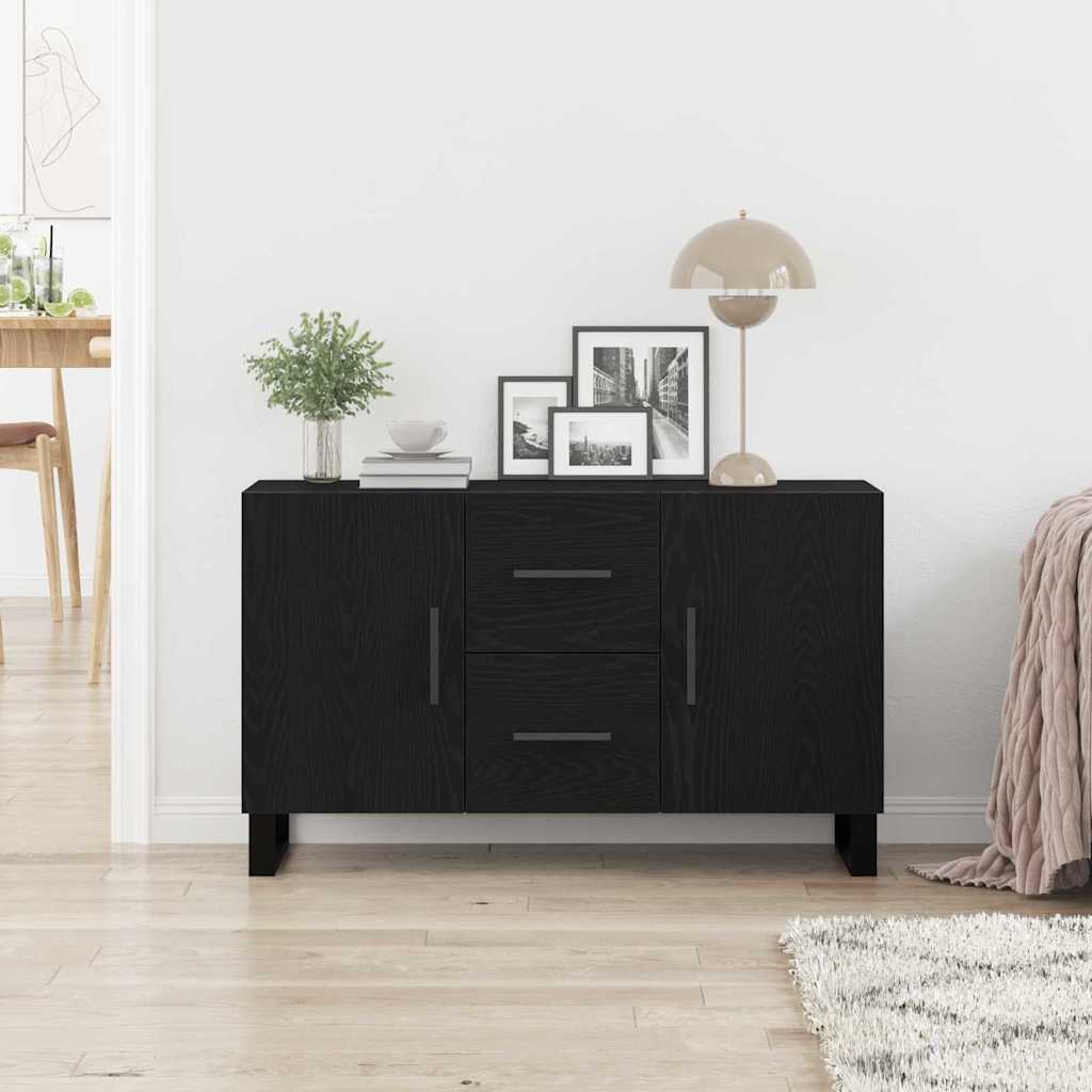 vidaXL Πλαϊνό γραφείο Μαύρη δρυς 100 x 36 x 60 εκ. Επεξεργασμένο ξύλο