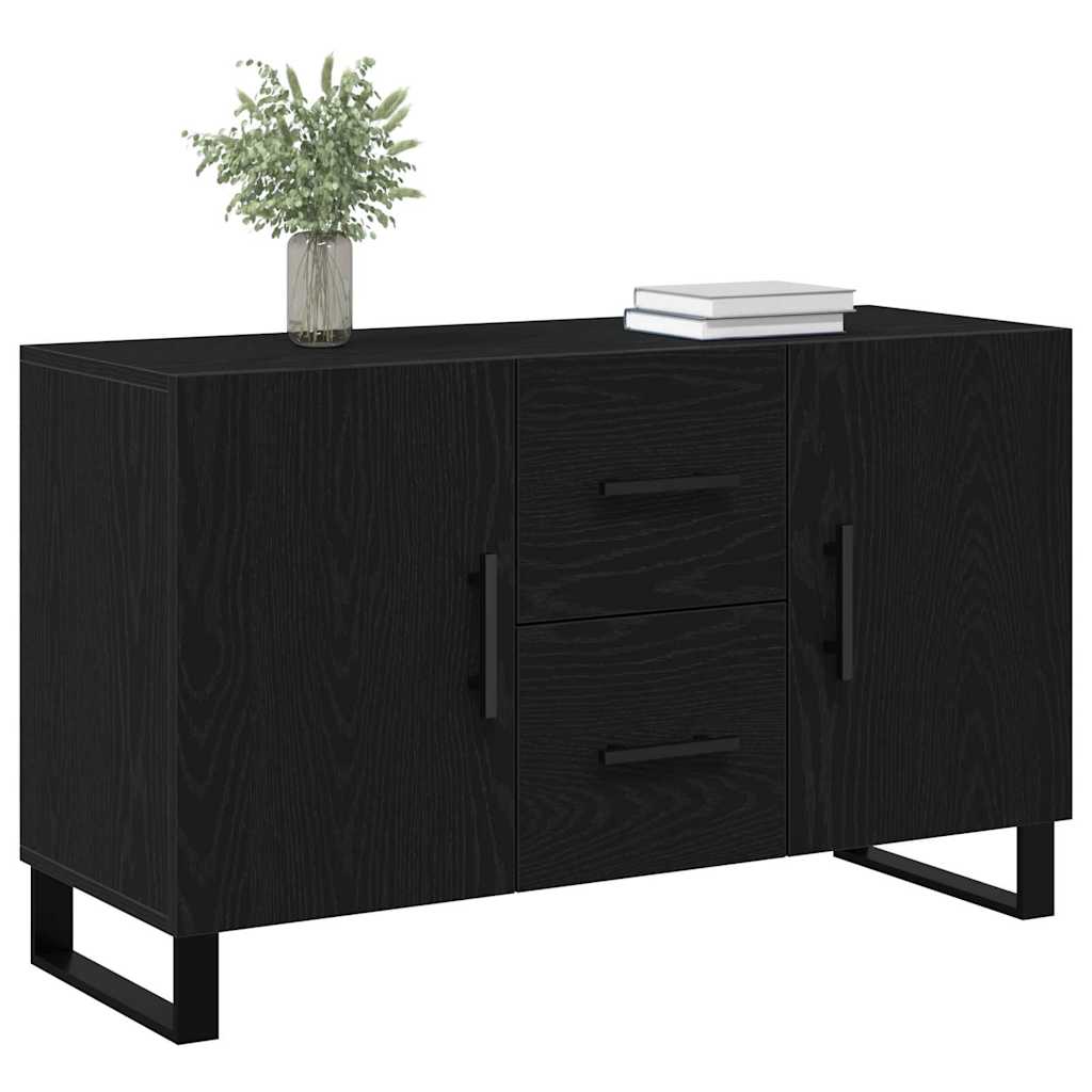 vidaXL Πλαϊνό γραφείο Μαύρη δρυς 100 x 36 x 60 εκ. Επεξεργασμένο ξύλο