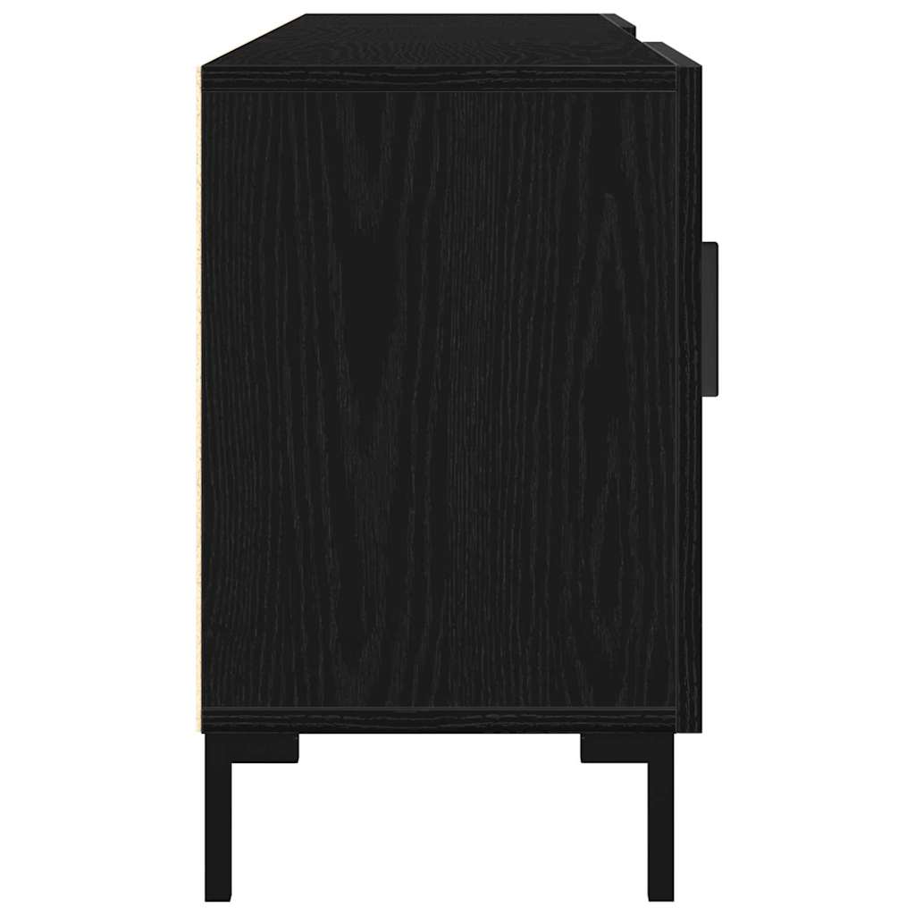 vidaXL Σετ επίπλου τηλεόρασης Επιτοίχιο Μαύρη Οξυά 150 x 30 x 50 cm