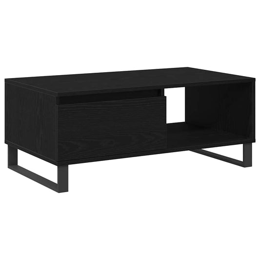 vidaXL Τραπεζάκι Σαλονιού with Drawer Μαύρη δρυς 90 x 50 x 36.5 εκ