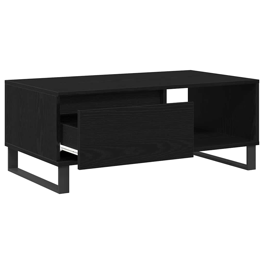 vidaXL Τραπεζάκι Σαλονιού with Drawer Μαύρη δρυς 90 x 50 x 36.5 εκ