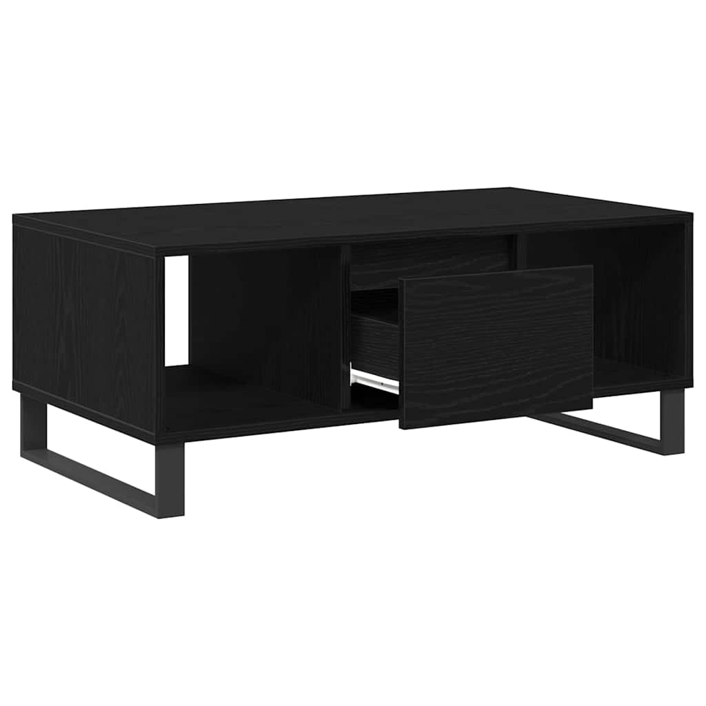 vidaXL Τραπεζάκι Σαλονιού with Drawer Μαύρη δρυς 90 x 50 x 36.5 εκ
