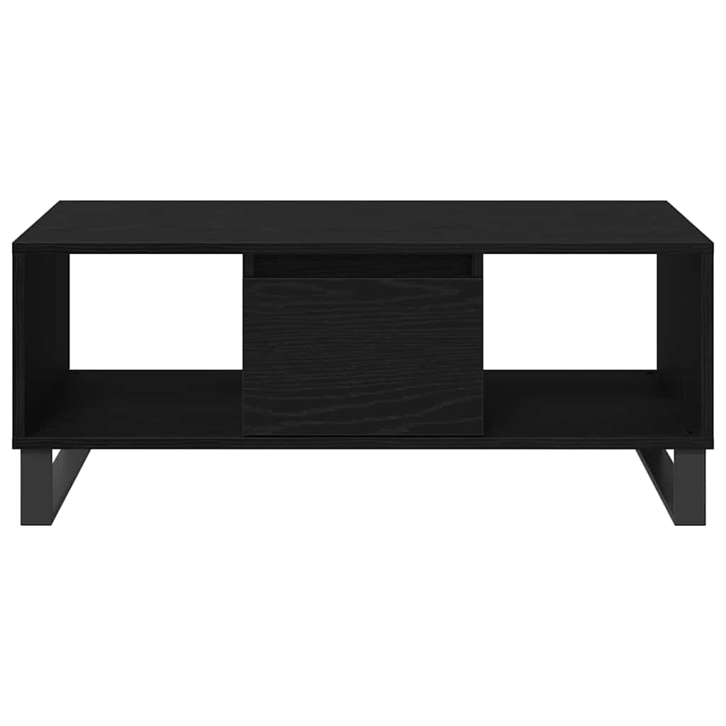 vidaXL Τραπεζάκι Σαλονιού with Drawer Μαύρη δρυς 90 x 50 x 36.5 εκ