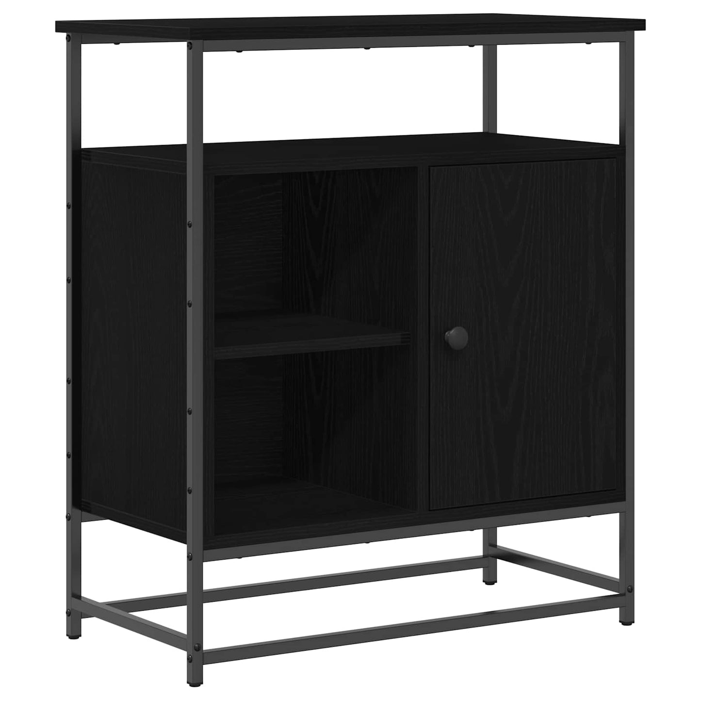vidaXL Πλαϊνό γραφείο Μαύρη δρυς 69 x 35 x 80 εκ Επεξεργασμένο ξύλο