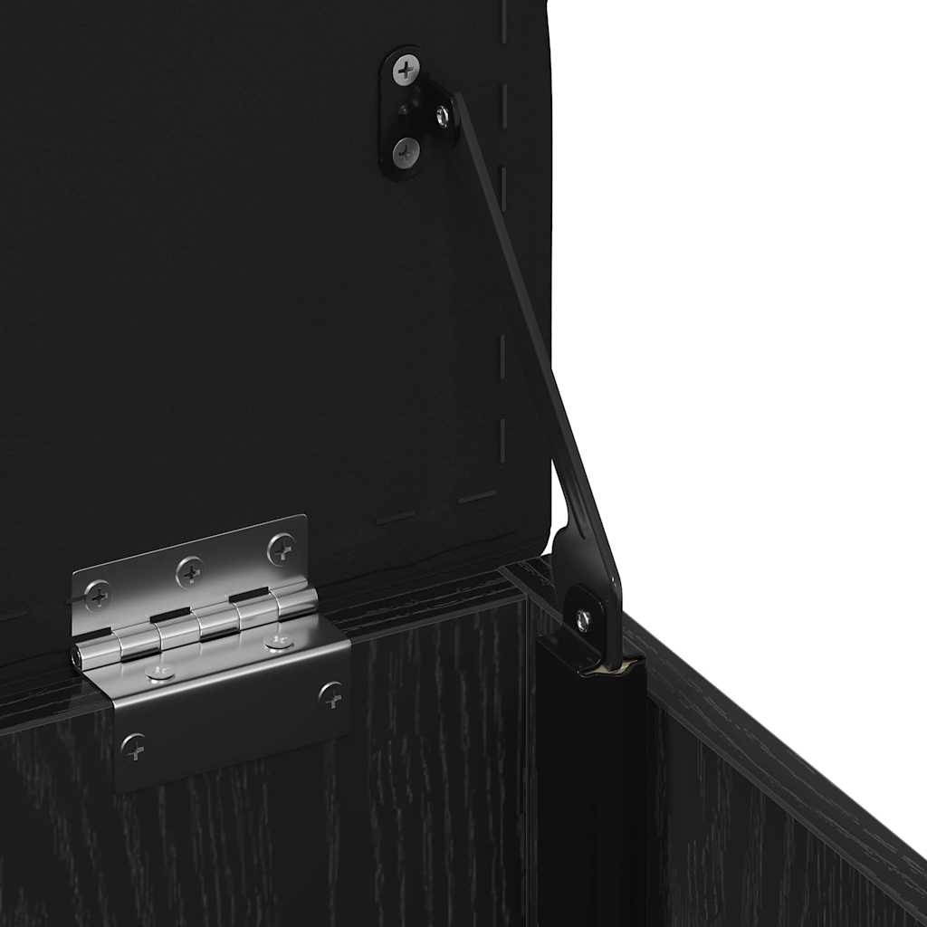 vidaXL Παγκάκι Αποθήκευσης με μαξιλάρι Μαύρη δρυς 42 x 42 x 45 cm