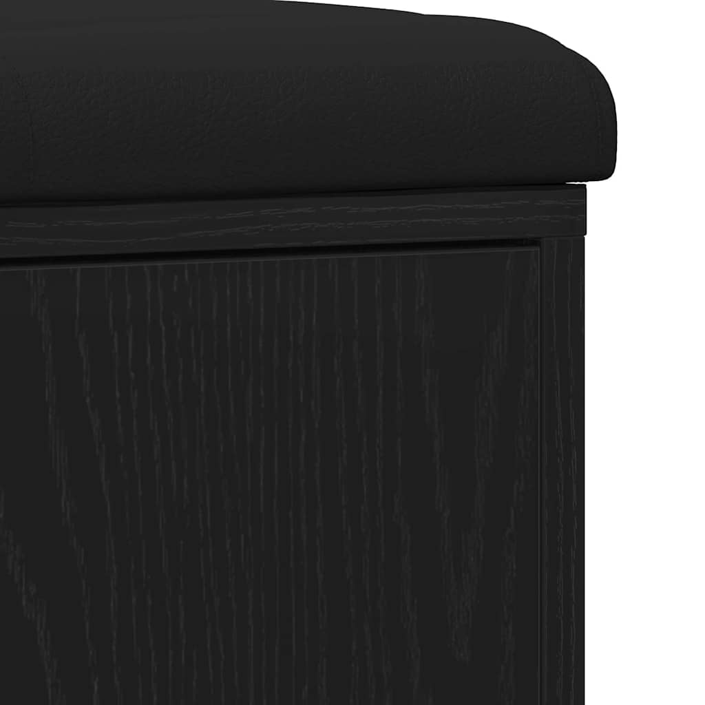 vidaXL Πάγκος για παπούτσια Μαύρο 100 x 30 x 48 εκ Επεξεργασμένο ξύλο
