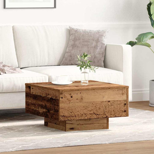 vidaXL Τραπεζάκι σαλονιού Παλαιό ξύλο 55 x 55 x 31 cm