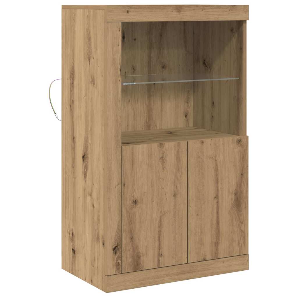 vidaXL Βοηθητικό ντουλάπι artisan δρυς 60.5 x 37 x 100 εκ