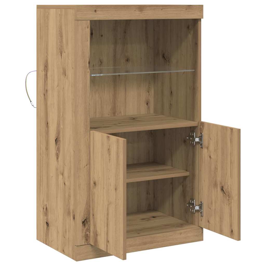 vidaXL Βοηθητικό ντουλάπι artisan δρυς 60.5 x 37 x 100 εκ
