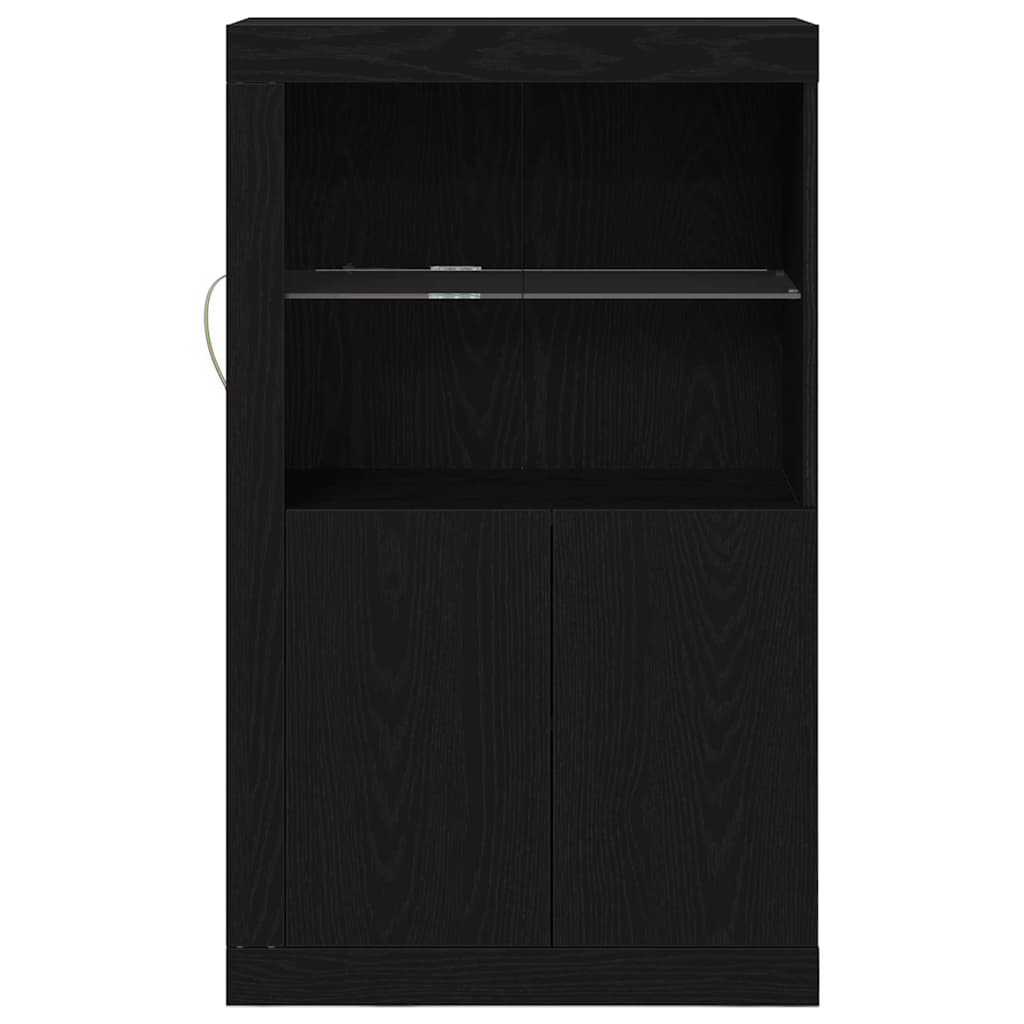 vidaXL Βοηθητικό ντουλάπι Μαύρη δρυς 60.5 x 37 x 100 εκ