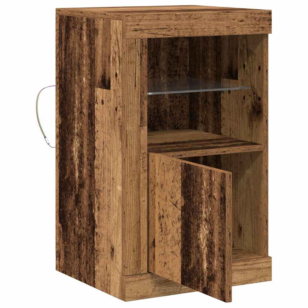 vidaXL Βοηθητικό ντουλάπι 2 pcs Παλαιό ξύλο 41 x 37 x 67 εκ