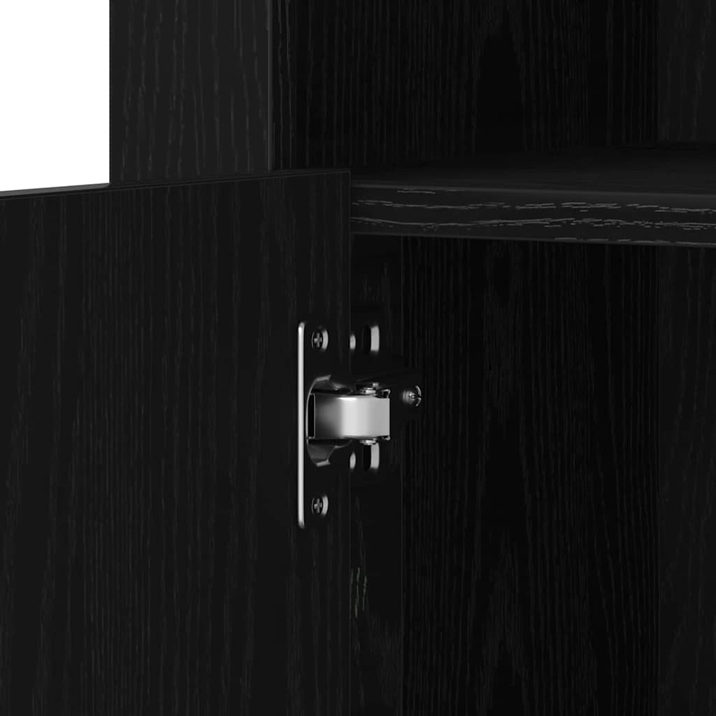 vidaXL Βοηθητικό ντουλάπι 2 pcs Μαύρη δρυς 41 x 37 x 67 εκ