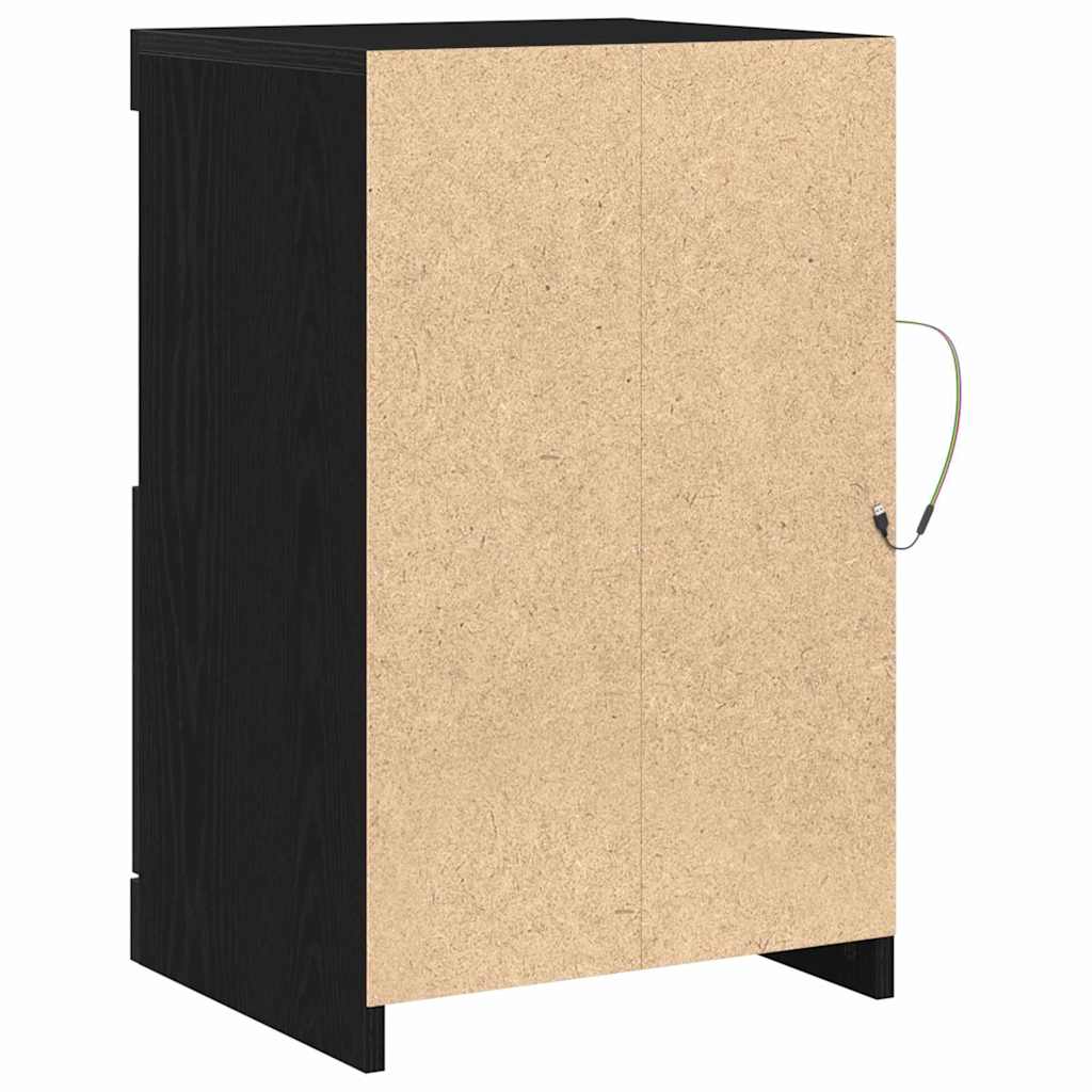 vidaXL Βοηθητικό ντουλάπι 2 pcs Μαύρη δρυς 41 x 37 x 67 εκ
