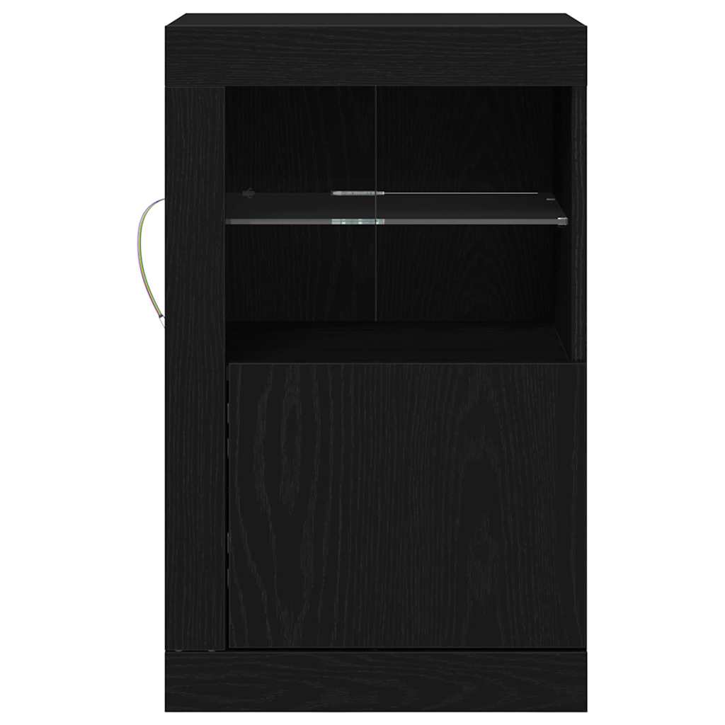 vidaXL Βοηθητικό ντουλάπι 2 pcs Μαύρη δρυς 41 x 37 x 67 εκ