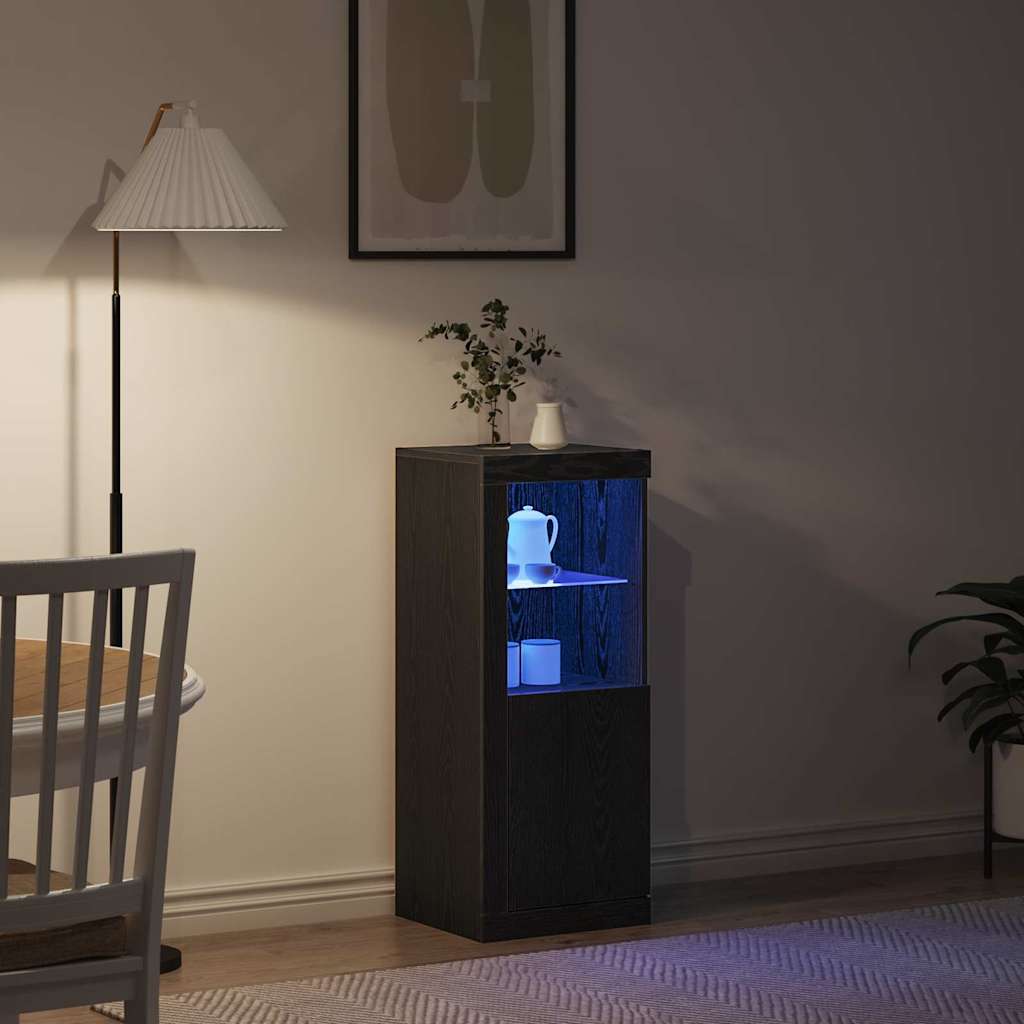 vidaXL Πλαϊνό γραφείο Μαύρο 41 x 37 x 100 εκ Επεξεργασμένο ξύλο