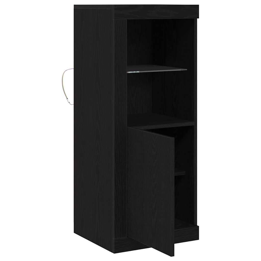 vidaXL Πλαϊνό γραφείο Μαύρο 41 x 37 x 100 εκ Επεξεργασμένο ξύλο