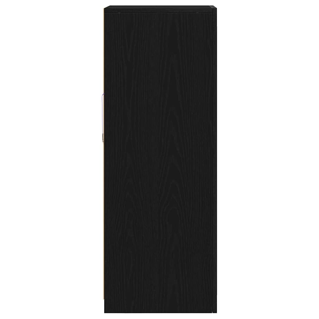 vidaXL Πλαϊνό γραφείο Μαύρο 41 x 37 x 100 εκ Επεξεργασμένο ξύλο