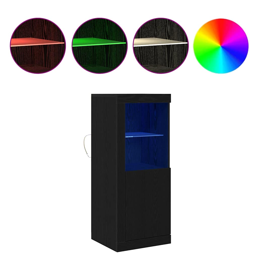 vidaXL Πλαϊνό γραφείο Μαύρο 41 x 37 x 100 εκ Επεξεργασμένο ξύλο