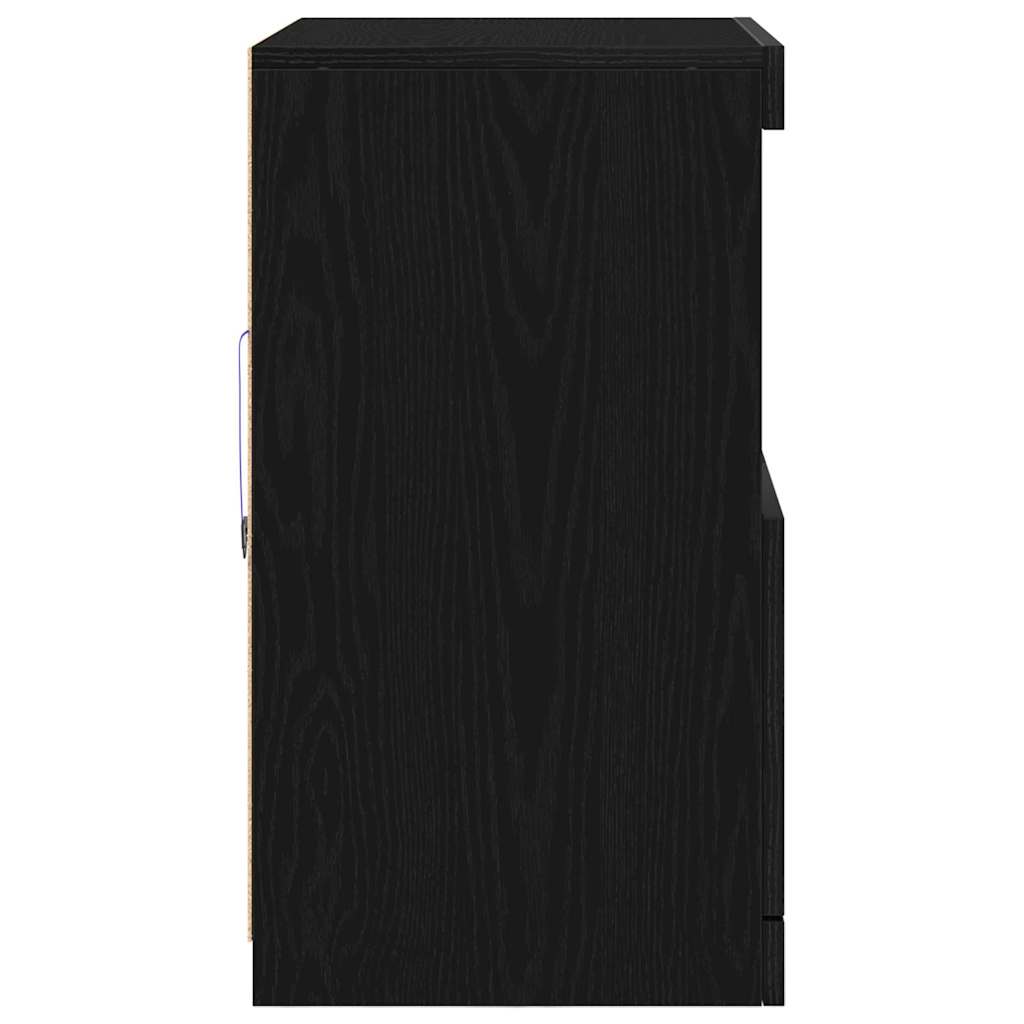 vidaXL Πλαϊνό γραφείο Μαύρο 60 x 37 x 67 εκ Επεξεργασμένο ξύλο