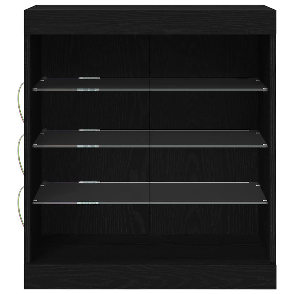 vidaXL Πλαϊνό γραφείο Μαύρη Οξυά 60.5 x 37 x 67 εκ Επεξεργασμένο ξύλο