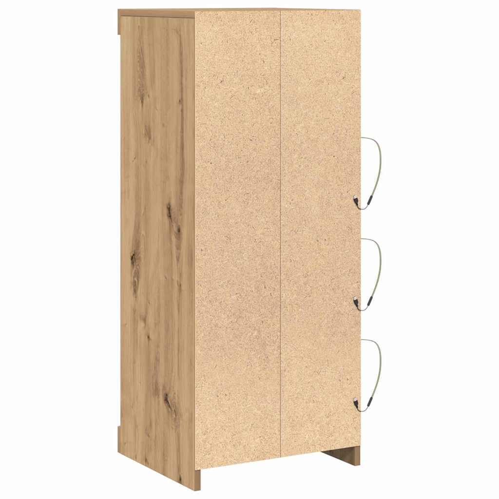 vidaXL Πλευρικό Τραπέζι LED Artisan Oak 41 x 37 x 100 εκ