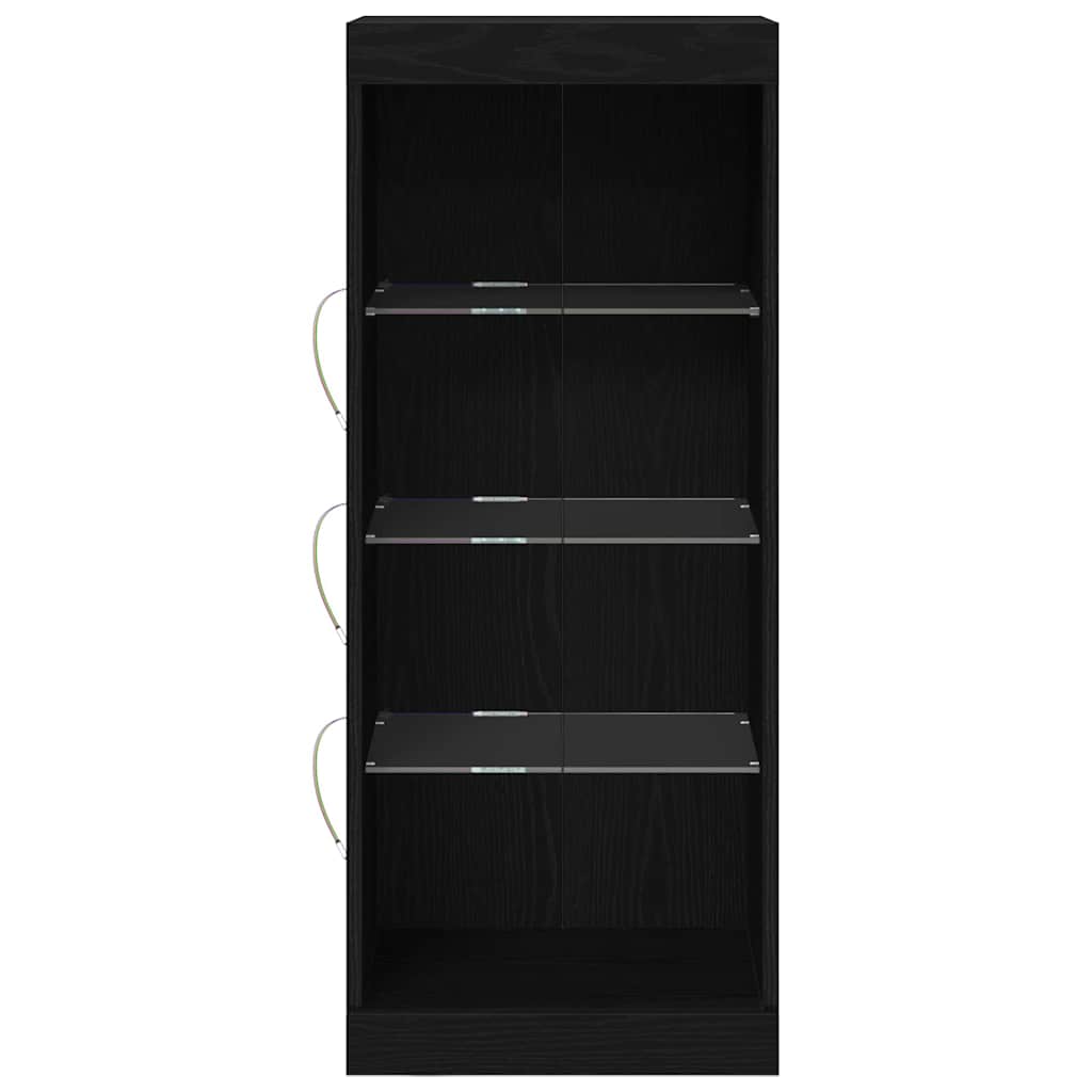 vidaXL Πλαϊνό γραφείο Μαύρη δρυς 41 x 37 x 100 εκ Επεξεργασμένο ξύλο