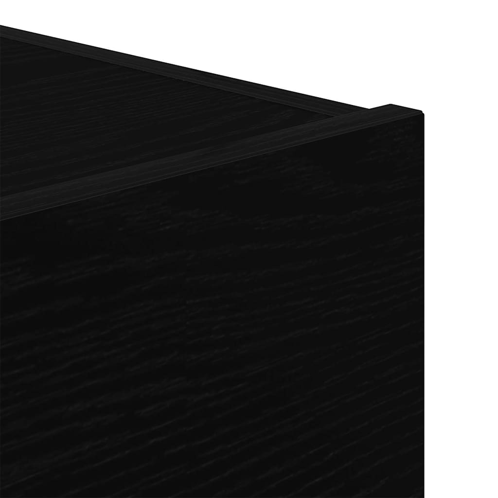 vidaXL Κομοδίνο με συρτάρι Μαύρη δρυς