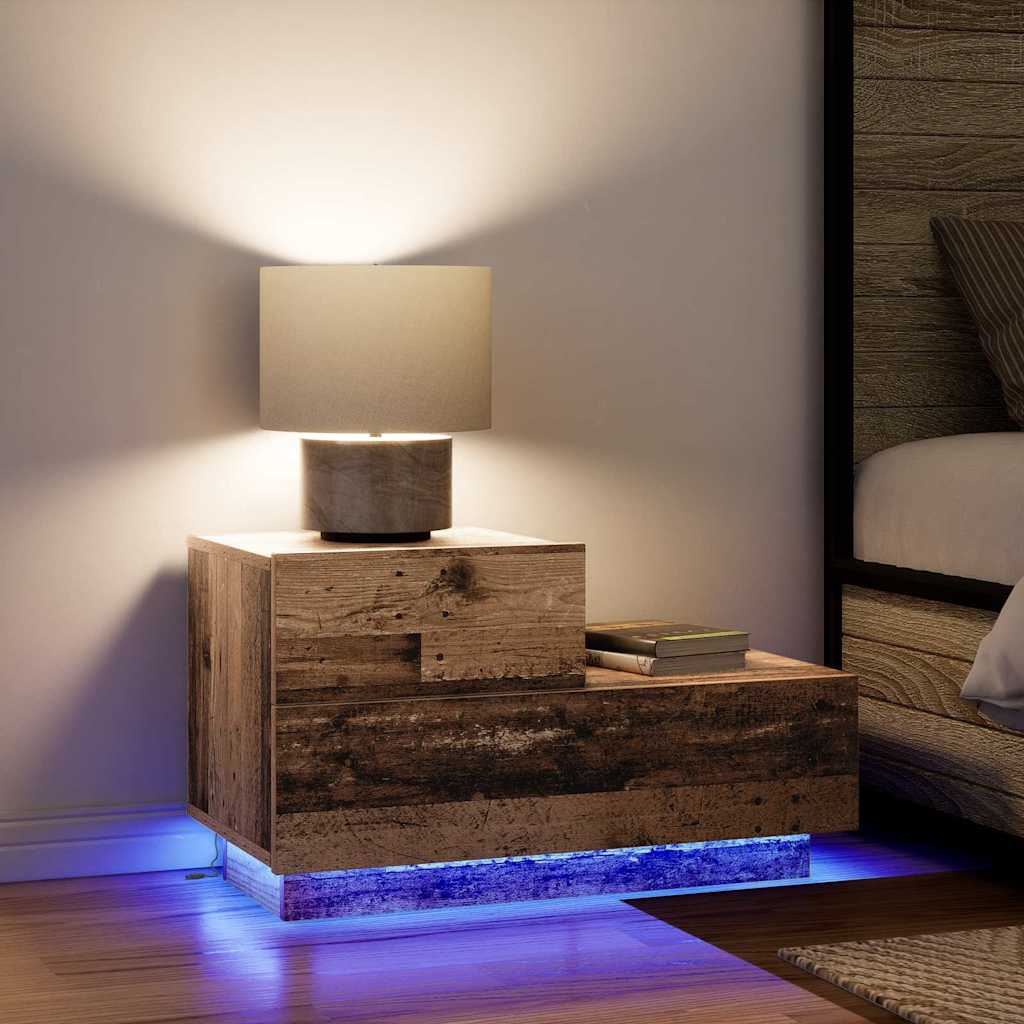 vidaXL Κομοδίνο Παλιό Ξύλο 70 x 36 x 40.5 εκ. Επεξεργασμένο ξύλο