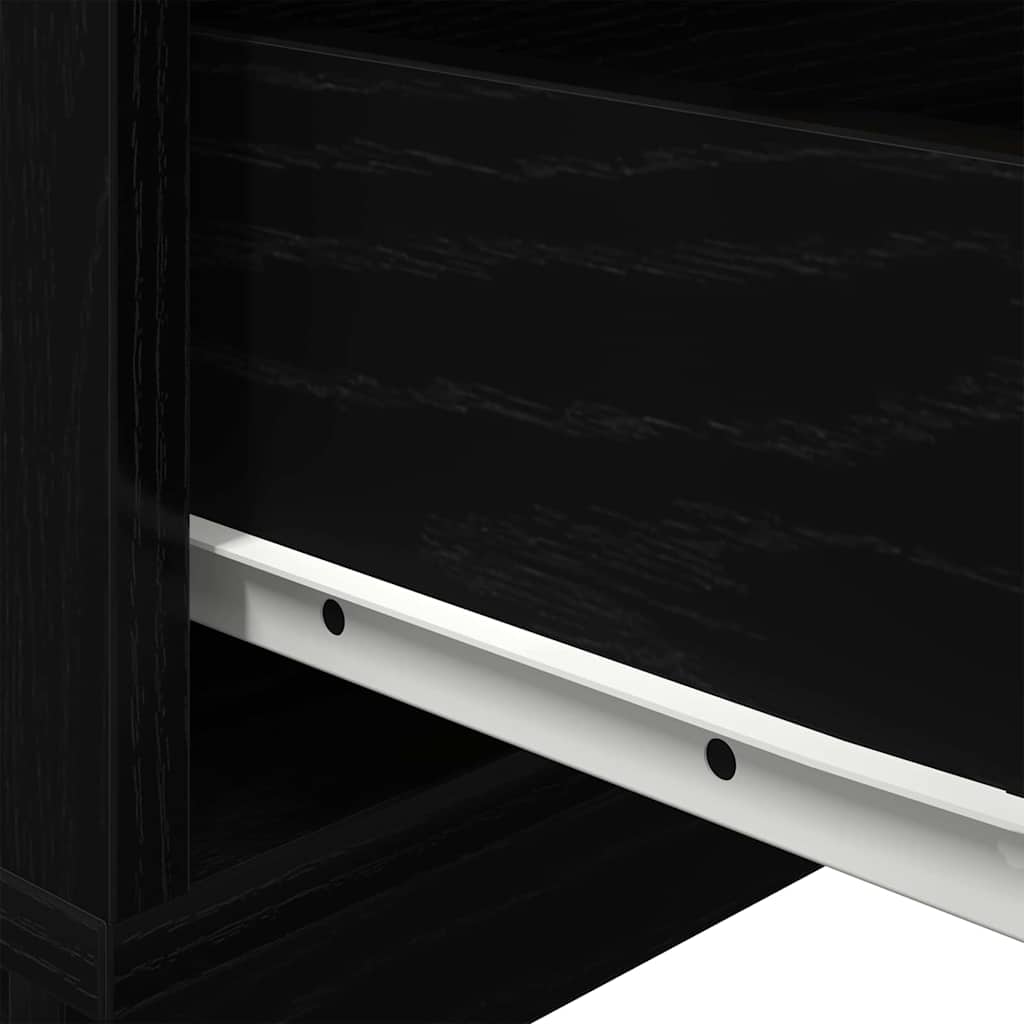 vidaXL Κομοδίνο Μαύρη δρυς 70 x 36 x 40.5 εκ. Επεξεργασμένο ξύλο