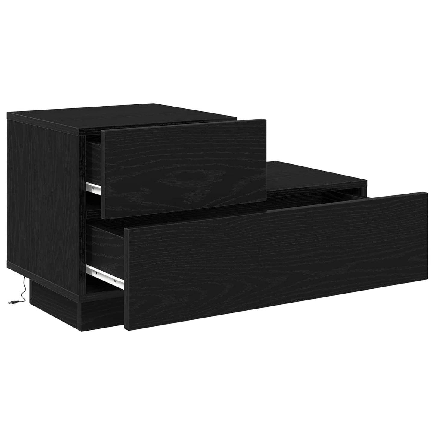 vidaXL Κομοδίνο Μαύρη Οξυά 70 x 36 x 40,5 εκ. Επεξεργασμένο ξύλο
