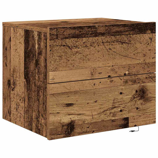 vidaXL Κομοδίνο Παλιό ξύλο 50 x 39 x 41 εκ. Επεξεργασμένο ξύλο