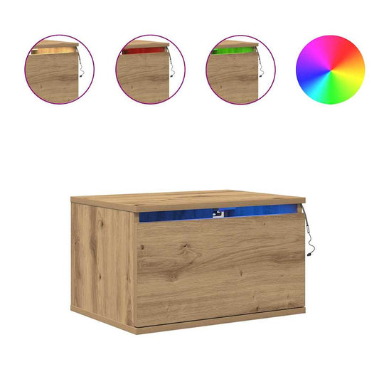 vidaXL Τοίχου κομοδίνο Artisan Oak 50 x 36 x 30 εκ Επεξεργασμένο ξύλο