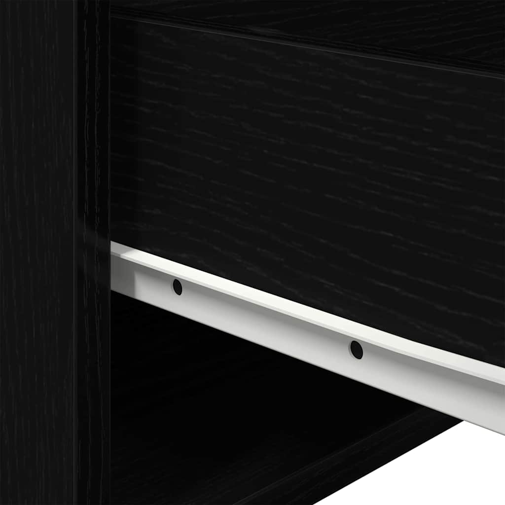 vidaXL Τοίχου κομοδίνο Μαύρη δρυς 50 x 36 x 30 εκ Επεξεργασμένο ξύλο