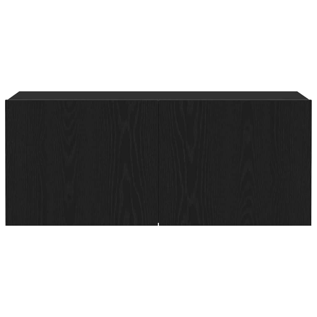 vidaXL Σετ επίπλου τηλεόρασης Επιτοίχιο Μαύρη Οξυά 100 x 30 x 41 εκ.