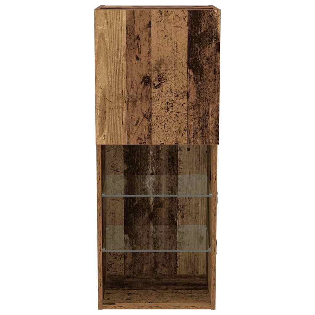 vidaXL Σετ επίπλου τηλεόρασης Επιτοίχιο Παλιό ξύλο 40,5 x 30 x 102 εκ.