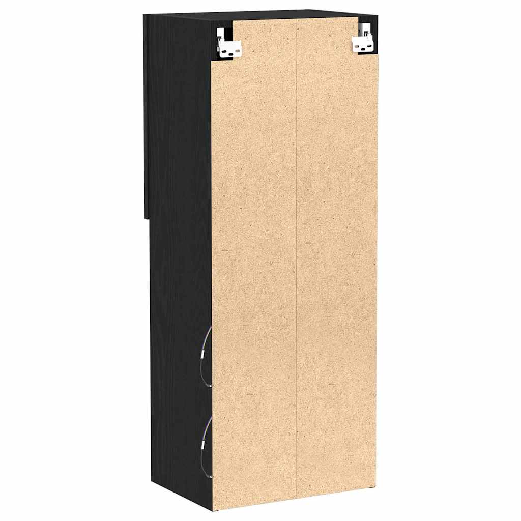 vidaXL Σετ επίπλου τηλεόρασης Επιτοίχιο Μαύρη Οξυά 40,5 x 30 x 102 εκ.