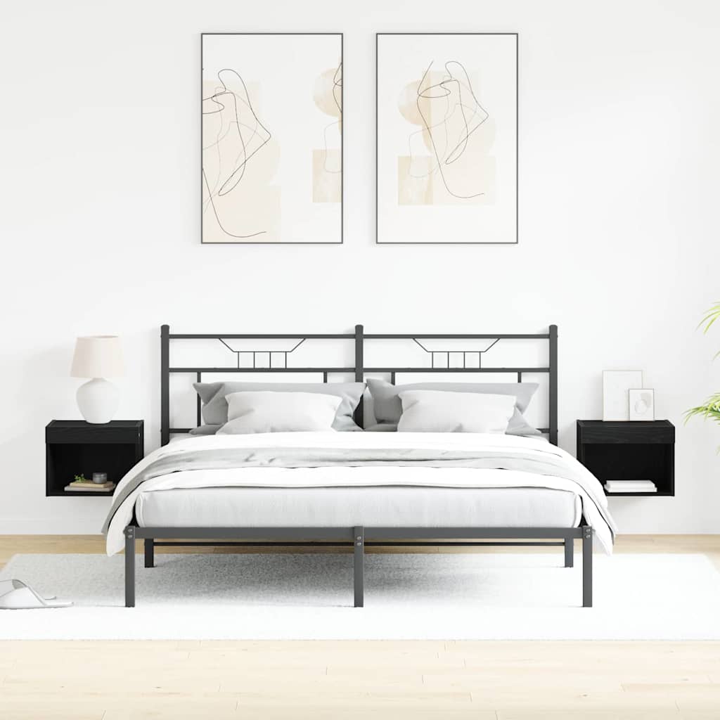 vidaXL Σετ επίπλου τηλεόρασης 2 pcs Μαύρη Οξυά 40 x 30 x 30 εκ