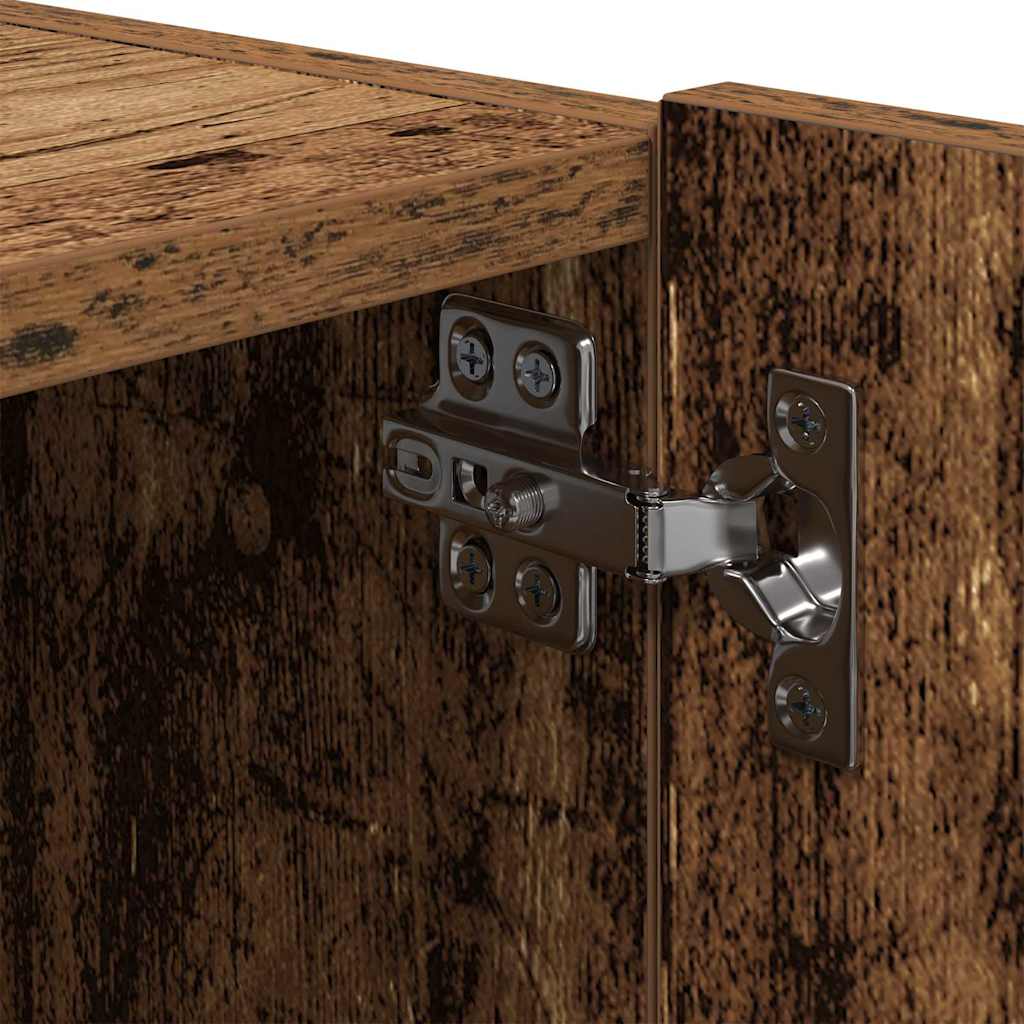 vidaXL Ντουλάπι Τηλεόρασης Τοίχου 2 pcs Παλιό Ξύλο 80 x 35 x 31 cm