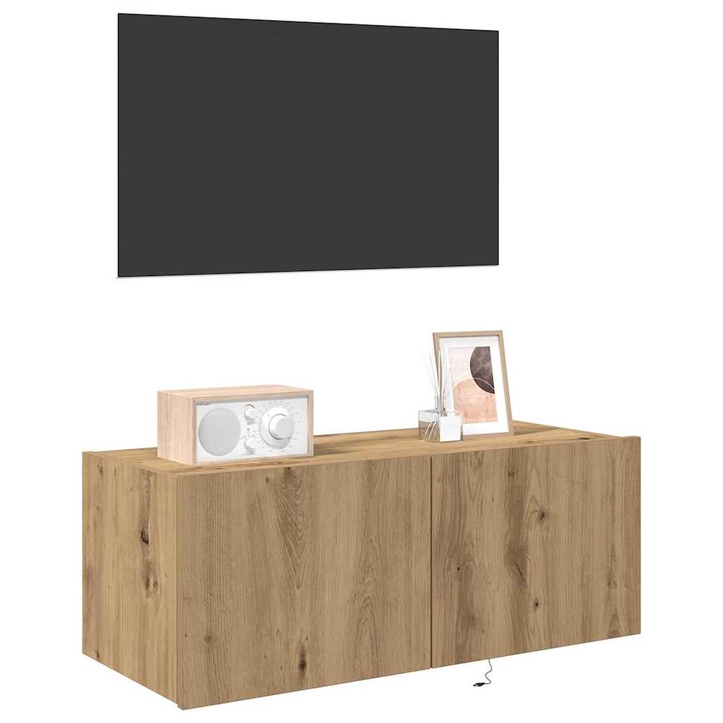 vidaXL Ντουλάπι Τηλεόρασης Τοίχου Artisan Oak 80 x 35 x 31 cm