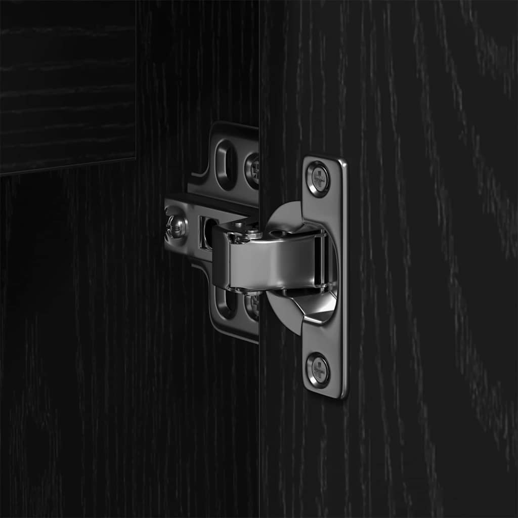 vidaXL Ντουλάπι νιπτήρα μπάνιου με ράφι Μαύρη δρυς 60 x 30 x 60 cm