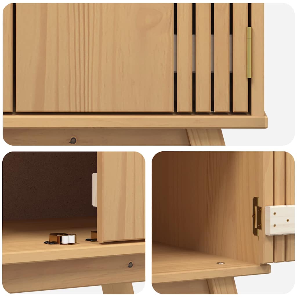 vidaXL Ντουλάπι βάσης 114x43x73,5 εκ Μασίφ ξύλο πεύκου