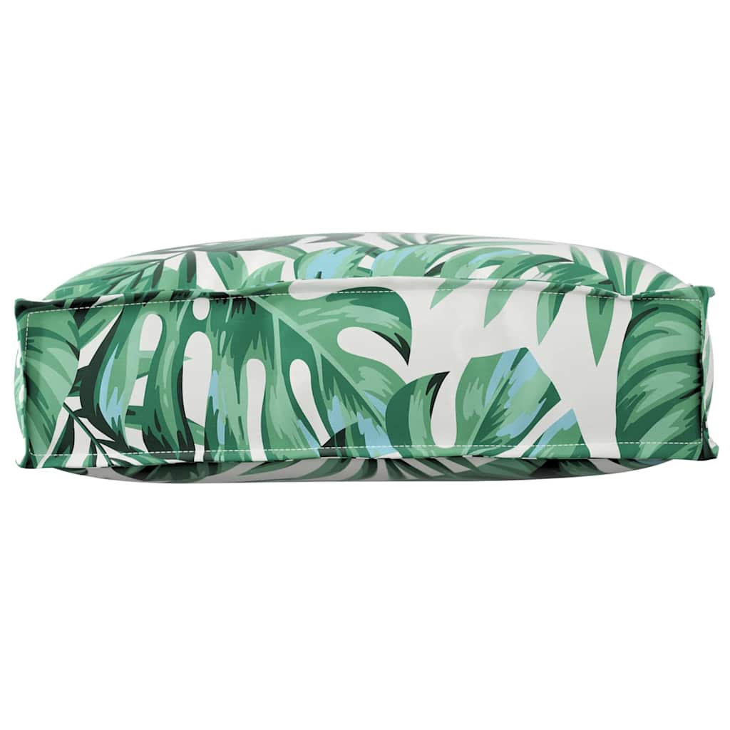 vidaXL Μαξιλάρι παλέτας για πλάτη Floral Μοτίβο φύλλων 50 x 40 x 12 cm