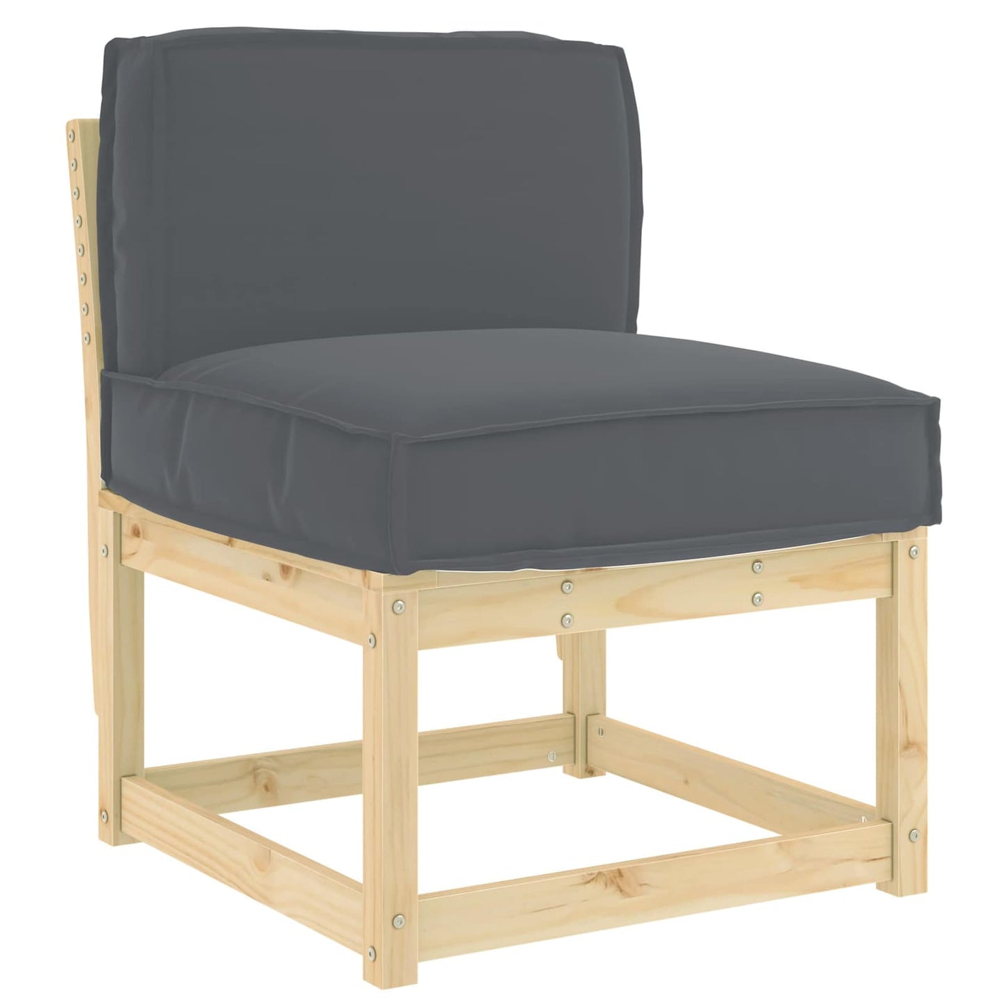 vidaXL Μαξιλάρι Ανθρακί 60 x 40 x 12 cm Ύφασμα Όξφορντ