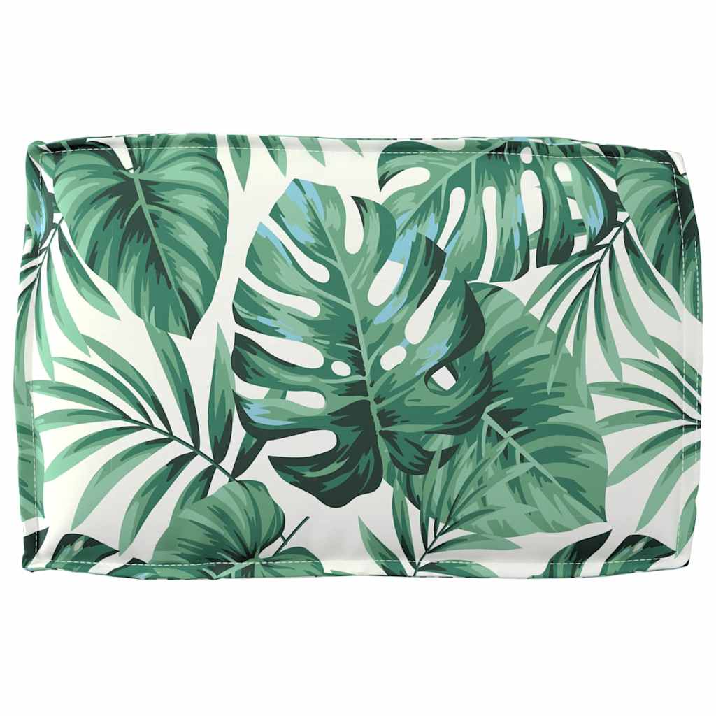 vidaXL Μαξιλάρι παλέτας για πλάτη Floral Μοτίβο φύλλων 60 x 40 x 12 cm