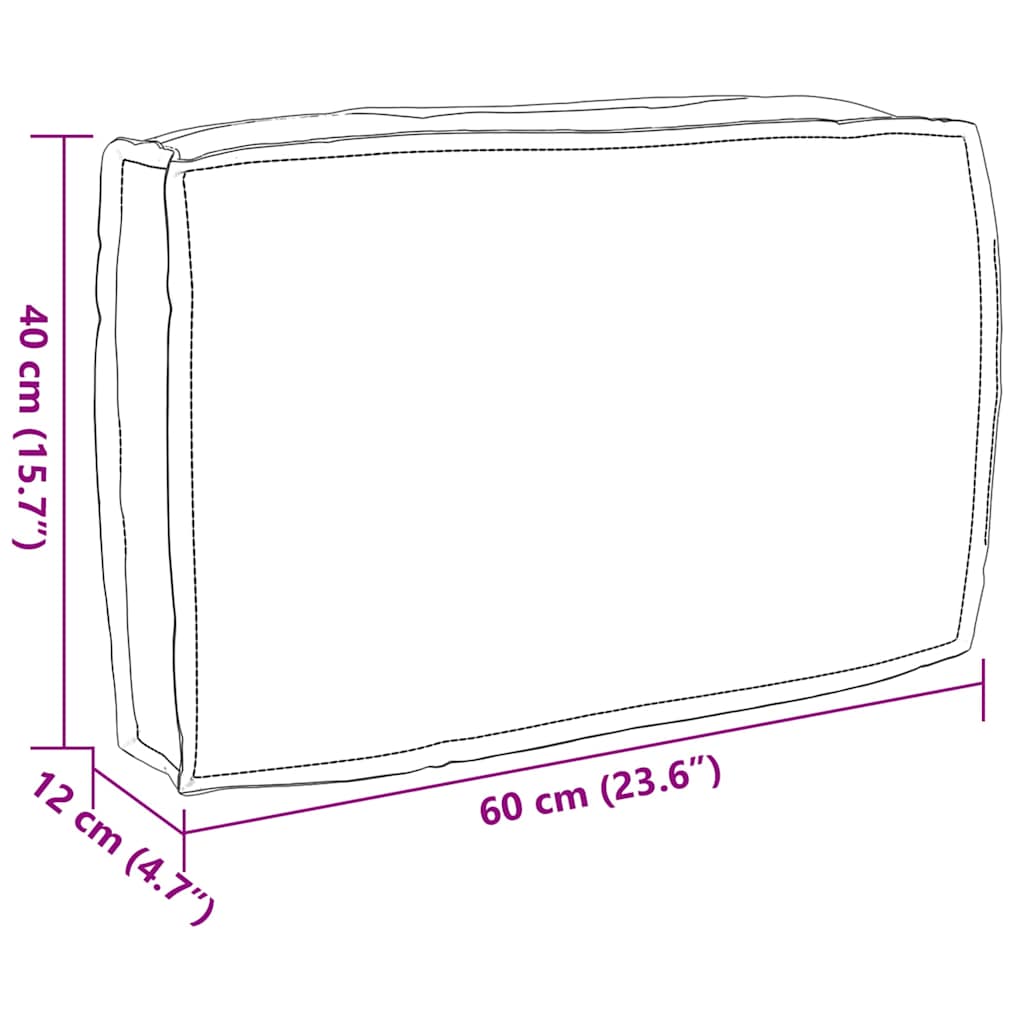 vidaXL Μαξιλάρι παλέτας για κάθισμα Floral Πολύχρωμο 60 x 40 x 12 cm